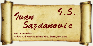 Ivan Sazdanović vizit kartica